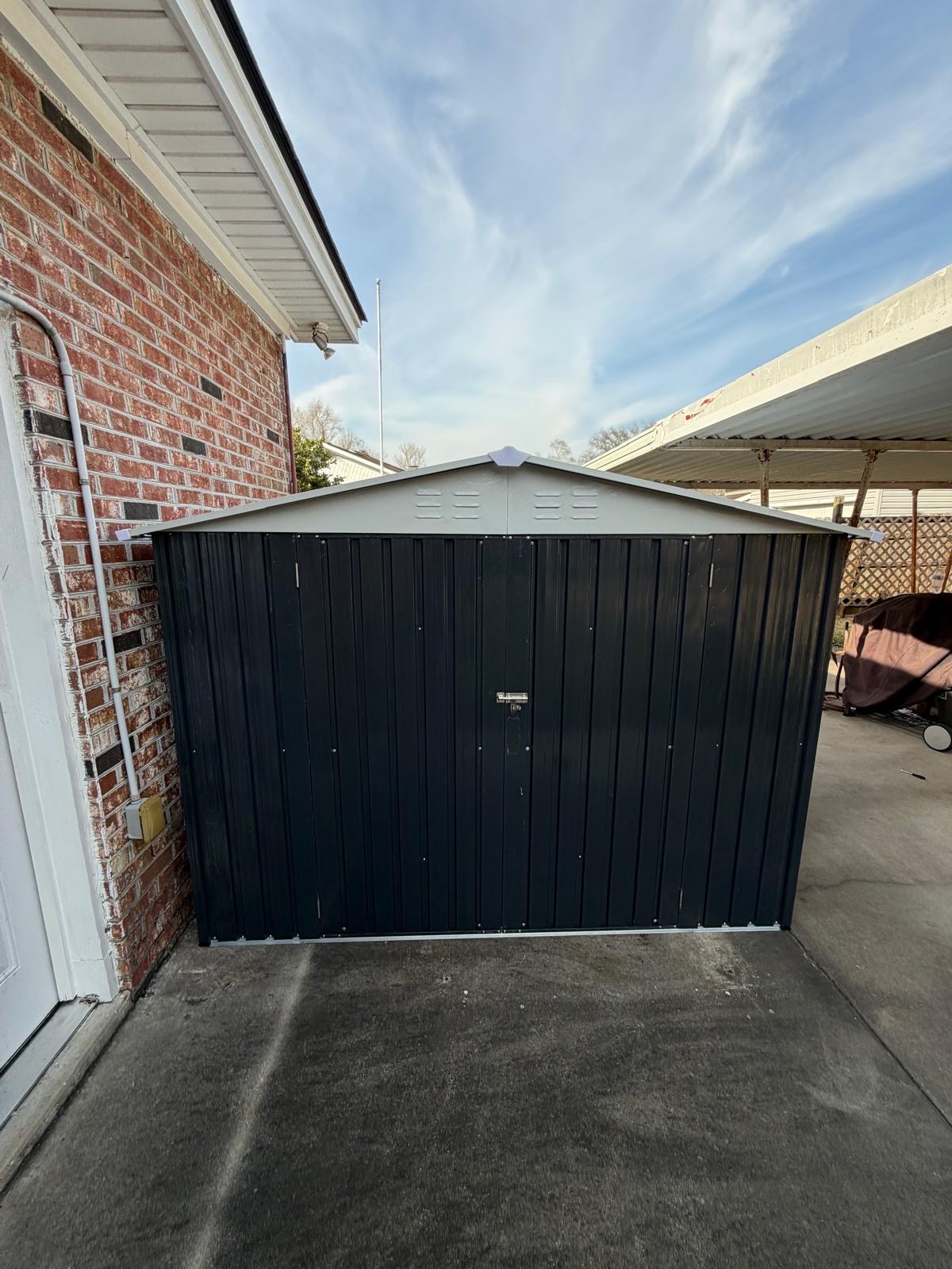 Metal Storage Shed Assembly